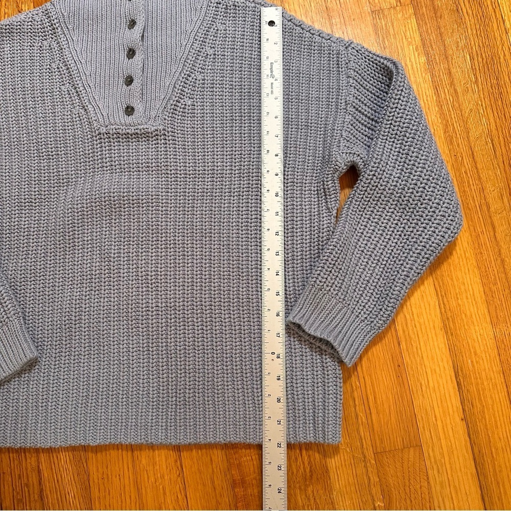 Haven Well Within fisherman sweater featuring a button-up mock neck. Sz M (a1) - Picture 5 of 16